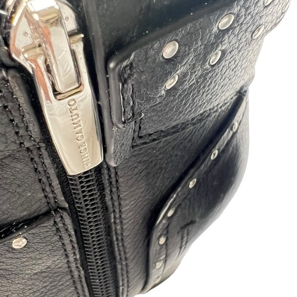 Vince Camuto Faythes Leather Silver Studded Ankle Boots in Black Size 8.5 - Picture 6 of 11